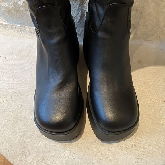 Steve Madden Duke30 Knee High Platform Boots 4” Heel Goth Punk Womens Size 9 - Picture 5 of 11